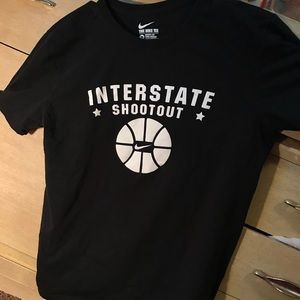 Black basketball t shirt interstate shootout